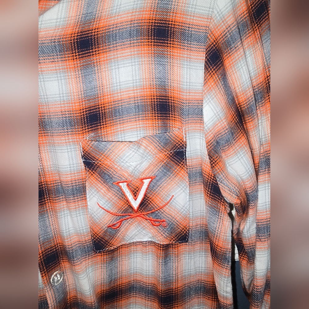 Virginia Cavaliers Button Down Shirt, Med, L/S - Picture 2 of 7